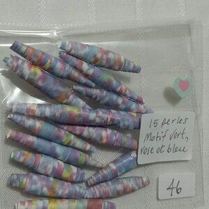 One-of-a-kind handmade/hand rolled paper beads/jewelry making/craft supplies/DIY